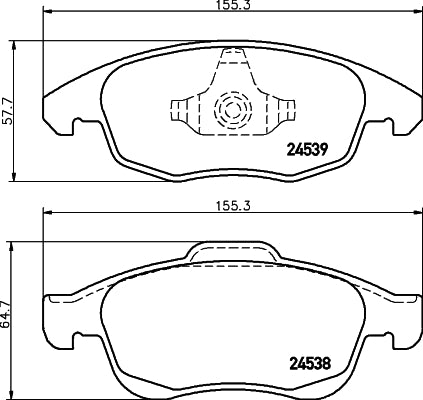 HELLA Brake pad set - T1701 - for e.g. CITROEN / PEUGEOT 8DB355013-341
