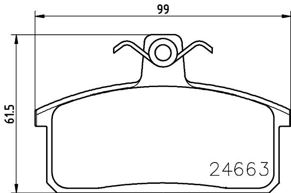 HELLA Brake pad set - T1713 - for e.g. IVECO / SUZUKI 8DB355013-451