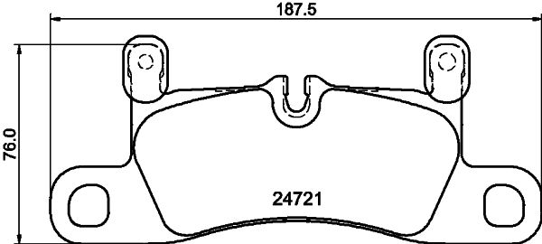 HELLA Brake pad set - T1940 - for e.g. PORSCHE 8DB355015-121