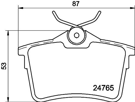 HELLA Brake pad set - T1788 - for e.g. CITROEN / PEUGEOT 8DB355014-081