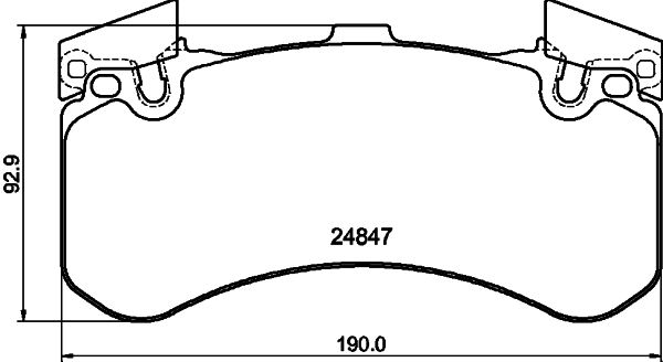 HELLA Brake pad set - T2088 - for e.g. AUDI / BENTLEY 8DB355015-991
