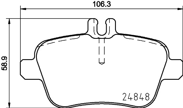 HELLA Brake pad set - T2110 - for e.g. MERCEDES-BENZ 8DB355019-641