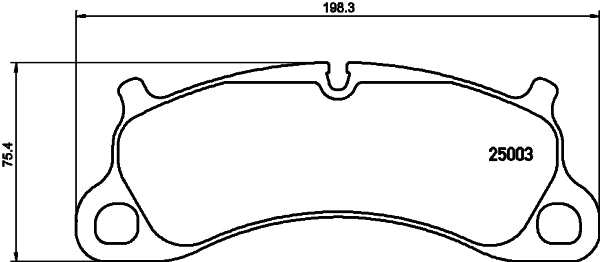 HELLA Brake pad set - T2150 - for e.g. PORSCHE 8DB355019-731
