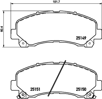 HELLA Brake pad set - T2086 - for e.g. CHEVROLET / HOLDEN / ISUZU 8DB355020-171