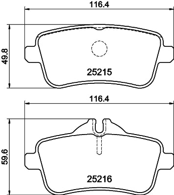 HELLA Brake pad set - T2189 - for e.g. MERCEDES-BENZ 8DB355019-841