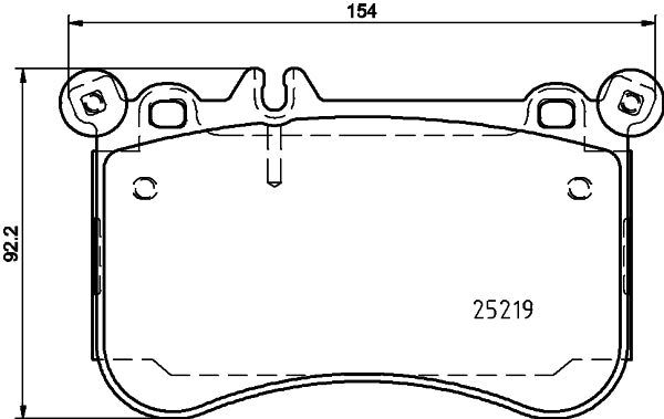HELLA Brake pad set - T2102 - for e.g. BRABUS / MERCEDES-BENZ 8DB355019-611
