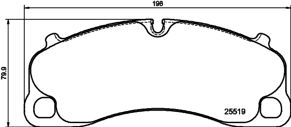 HELLA Brake pad set - T2627 - for e.g. PORSCHE 8DB355039-991
