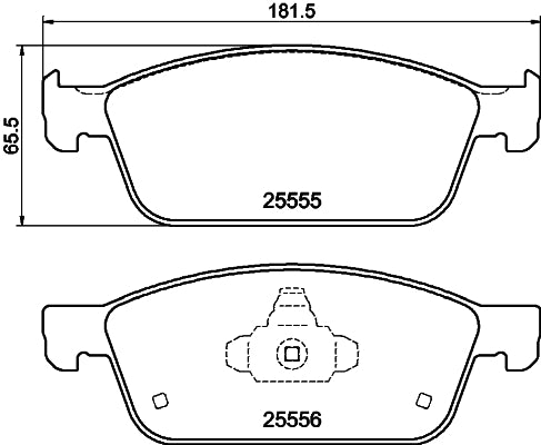 HELLA Brake pad set - T2645 - for e.g. FORD 8DB355025-511
