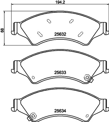 HELLA Brake pad set - T2173 - for e.g. FORD / MAZDA / TROLLER 8DB355020-781