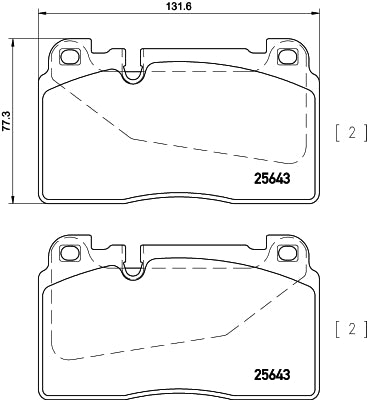HELLA Brake pad set - T2212 - for e.g. AUDI / PORSCHE 8DB355020-251