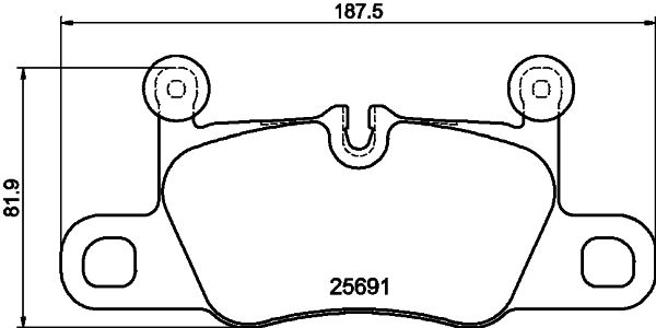 HELLA Brake pad set - T2309 - for e.g. PORSCHE 8DB355021-351