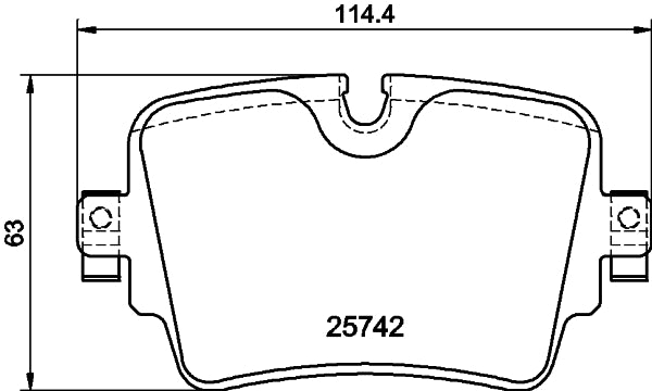 HELLA Brake pad set - T2286 - for e.g. JAGUAR 8DB355021-391