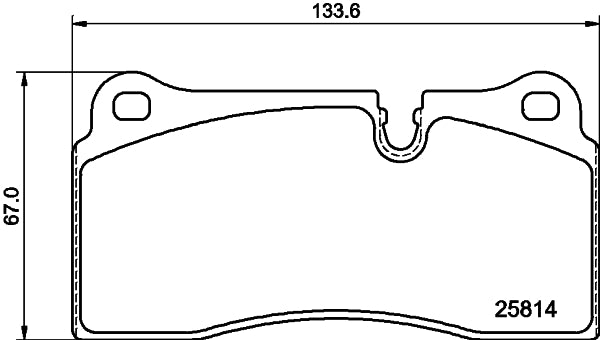 HELLA Brake pad set - T2824 - for e.g. BMW 8DB355039-951