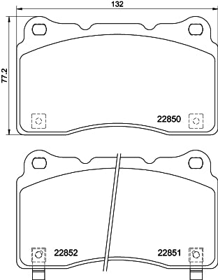 HELLA Brake pad set - T2779 - for e.g. HONDA 8DB355039-151