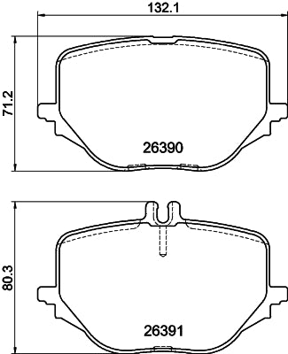 HELLA Brake pad set - T2914 - for e.g. MERCEDES-BENZ 8DB355041-121