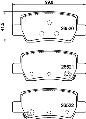 HELLA Brake pad set 8DB355047-801