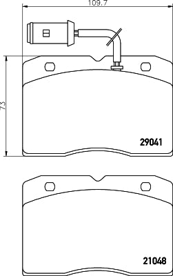 HELLA Brake pad set - C6006 - for e.g. ALFA ROMEO / IVECO 8DB355005-481