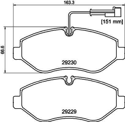 HELLA Brake pad set - C9005 - for e.g. NISSAN 8DB355005-611