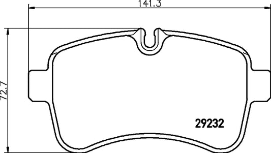 HELLA Brake pad set - C6029 - for e.g. IVECO 8DB355005-551