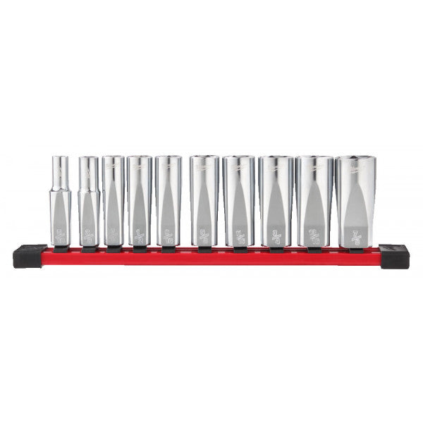 3/8in. Drive 10PC Imperial Deep Chrome Socket Set -10pc