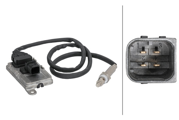 HELLA NOx Sensor, NOx catalytic converter - 24V - 4-pin connector 6PN358186-011