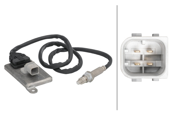 HELLA NOx Sensor, NOx catalytic converter - 24V - 4-pin connector 6PN358186-101