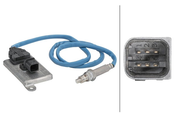 HELLA NOx Sensor, NOx catalytic converter - 24V - 4-pin connector 6PN358186-131