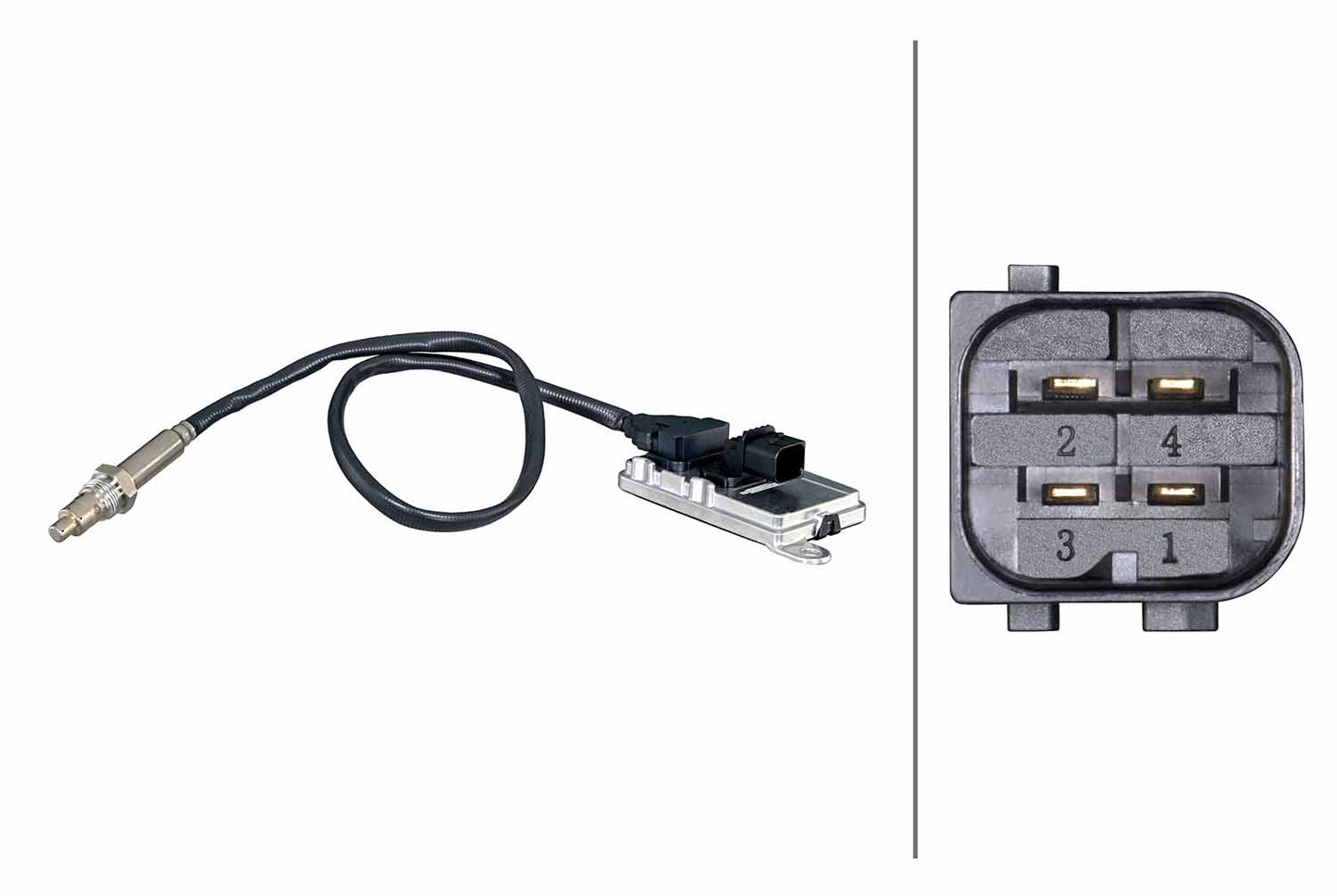 HELLA NOx Sensor, NOx catalytic converter - 24V - 4-pin connector 6PN358186-411