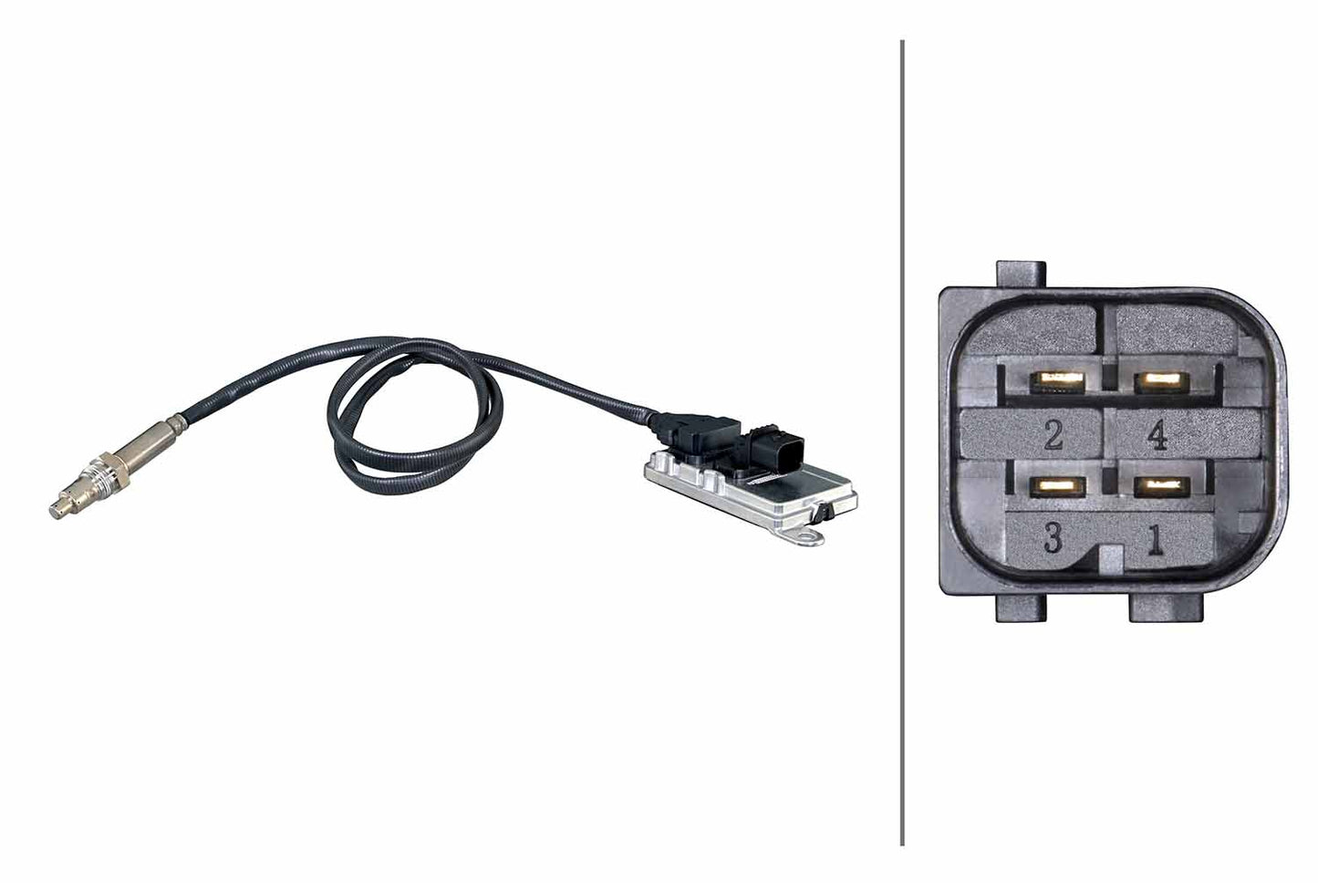 HELLA NOx Sensor, NOx catalytic converter - 24V - 4-pin connector 6PN358186-421