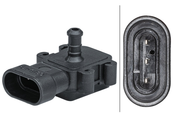 HELLA Sensor, intake manifold pressure - 3-pin connector - Bolted 6PP009403-071