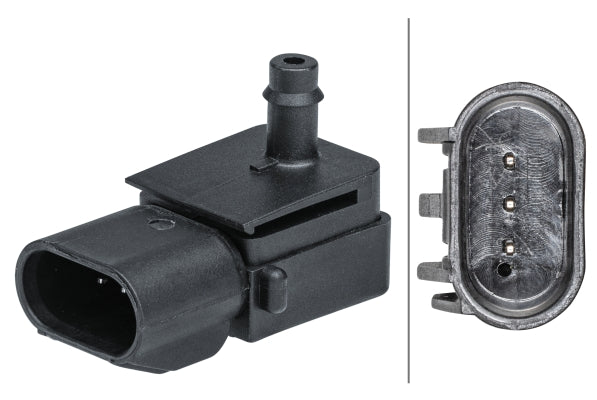 HELLA Sensor, intake manifold pressure - 3-pin connector - Bolted 6PP009403-271