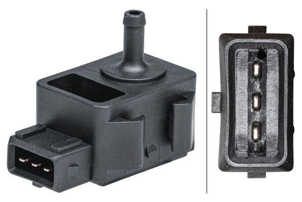 HELLA Sensor, intake manifold pressure - 3-pin connector - Bolted 6PP009403-281