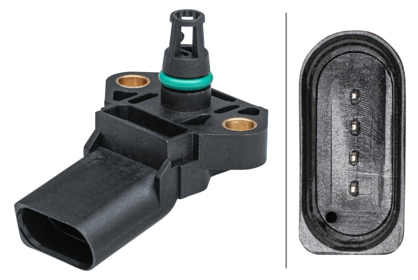 HELLA Sensor, boost pressure - 4-pin connector - Bolted 6PP009403-341