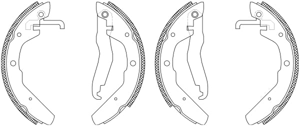 HELLA Brake Shoe Set - Q1175 - for e.g. VOLKSWAGEN 8DB355003-501