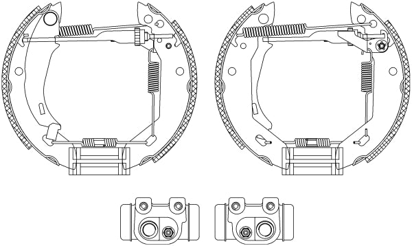 HELLA Brake Shoe Set - R0425 - for e.g. CITROEN / PEUGEOT 8DB355003-961