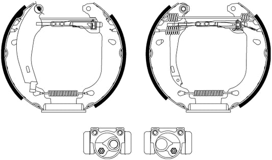HELLA Brake Shoe Set - R0325 - for e.g. RENAULT 8DB355003-811