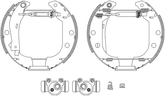 HELLA Brake Shoe Set - R0175 - for e.g. PEUGEOT 8DB355003-691
