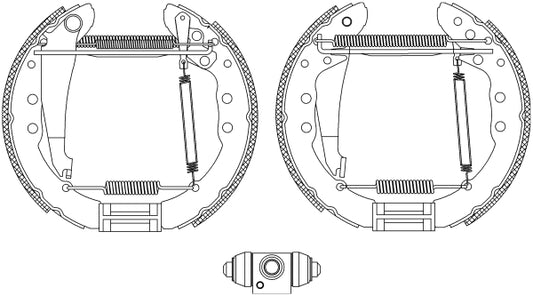 HELLA Brake Shoe Set - R1311 - for e.g. AUDI / SEAT / VOLKSWAGEN 8DB355005-201
