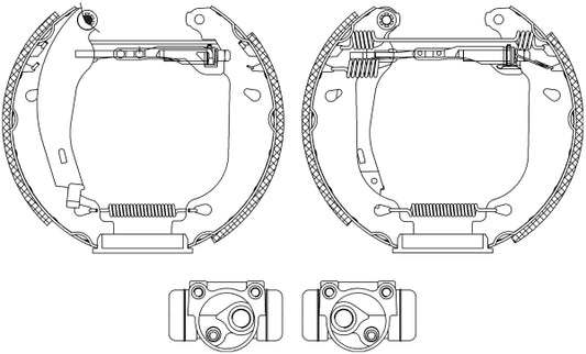 HELLA Brake Shoe Set - R0395 - for e.g. CITROEN 8DB355003-901