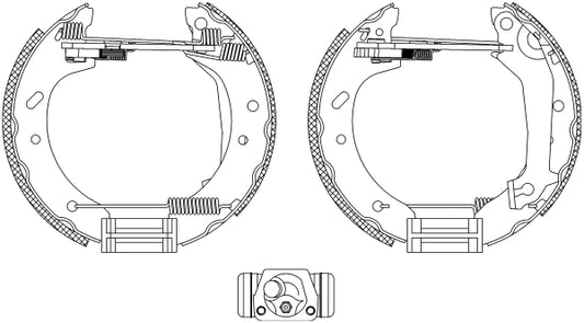 HELLA Brake Shoe Set - R0550 - for e.g. FORD 8DB355004-081