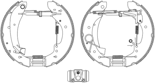 HELLA Brake Shoe Set - R0635 - for e.g. FIAT 8DB355004-231
