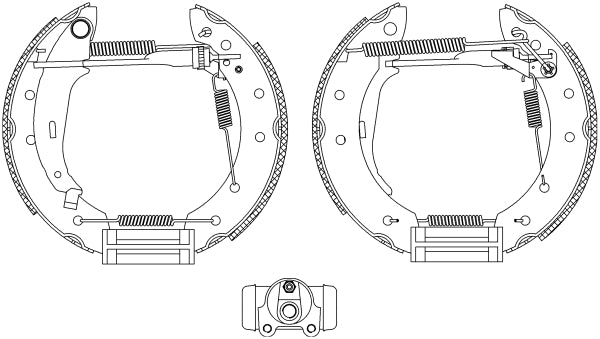 HELLA Brake Shoe Set - R0665 - for e.g. CITROEN / PEUGEOT 8DB355004-291