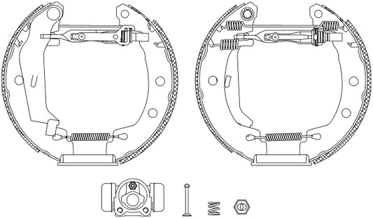 HELLA Brake Shoe Set - R0650 - for e.g. RENAULT 8DB355004-261