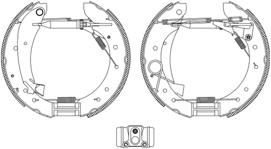 HELLA Brake Shoe Set - R0640 - for e.g. CITROEN / FIAT / PEUGEOT 8DB355004-241