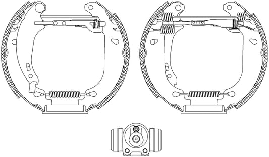 HELLA Brake Shoe Set - R0880 - for e.g. PEUGEOT 8DB355004-511