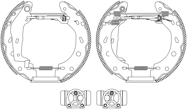 HELLA Brake Shoe Set - R1165 - for e.g. SMART 8DB355004-801