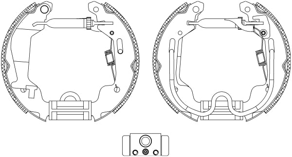 HELLA Brake Shoe Set - R1120 - for e.g. OPEL / VAUXHALL 8DB355004-781