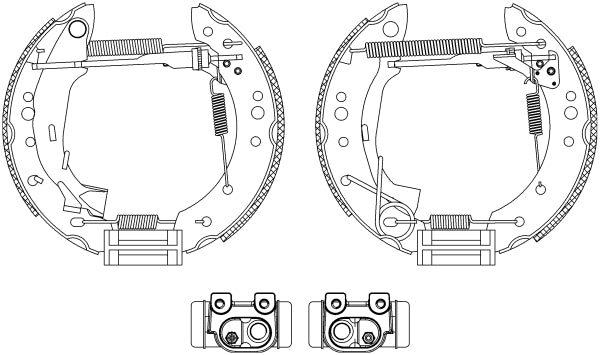 HELLA Brake Shoe Set - R1095 - for e.g. CITROEN / PEUGEOT 8DB355004-731