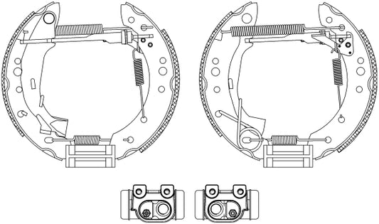 HELLA Brake Shoe Set - R1095 - for e.g. CITROEN / PEUGEOT 8DB355004-731