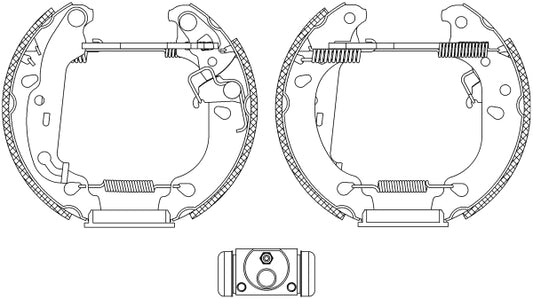 HELLA Brake Shoe Set - R1170 - for e.g. FORD 8DB355004-811